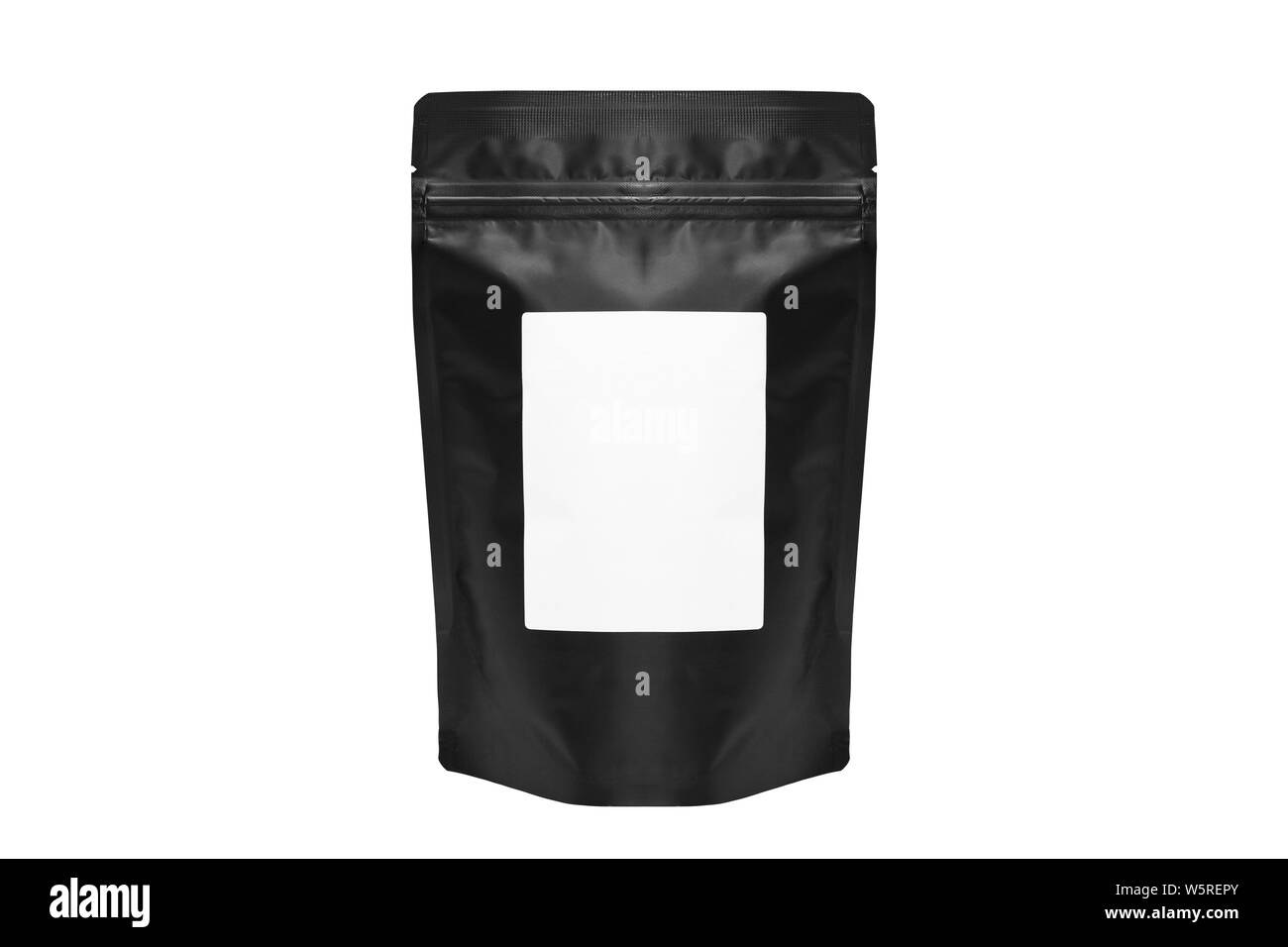Sacchetto di caffè isolato su sfondo bianco con percorso di clipping.confezionamento del caffè Foto Stock