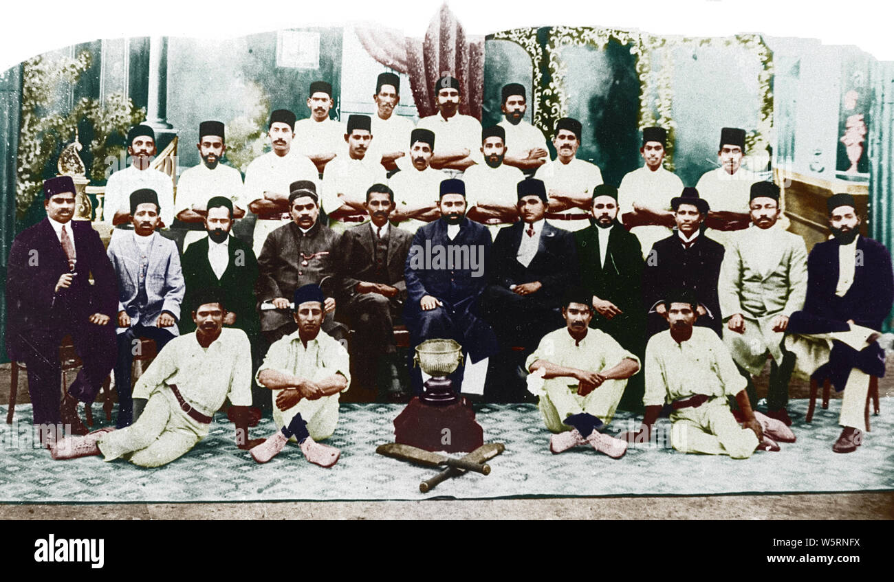 Parsee Rustomjee e il Mahatma Gandhi Grayville Cricket Club Sud Africa 1913 Foto Stock