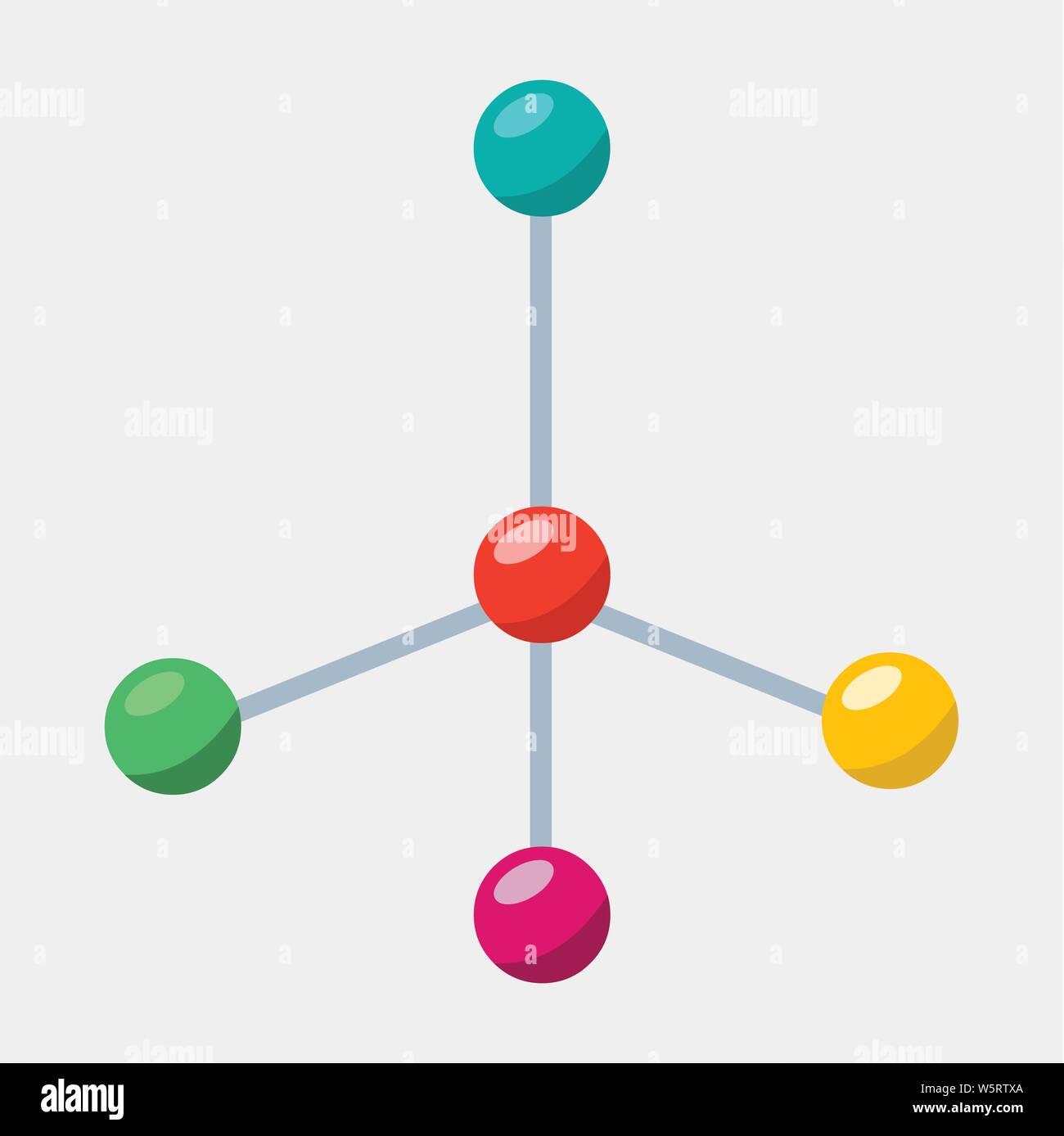 Atom molecola chimica illustrazione vettoriale simbolo Illustrazione Vettoriale