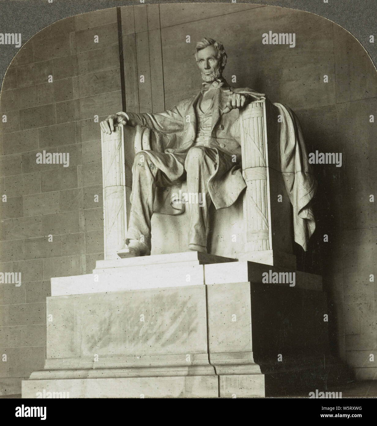Lincoln trionfante. La grande statua di Lincoln Memorial, Washington D.C.1928. Foto Stock