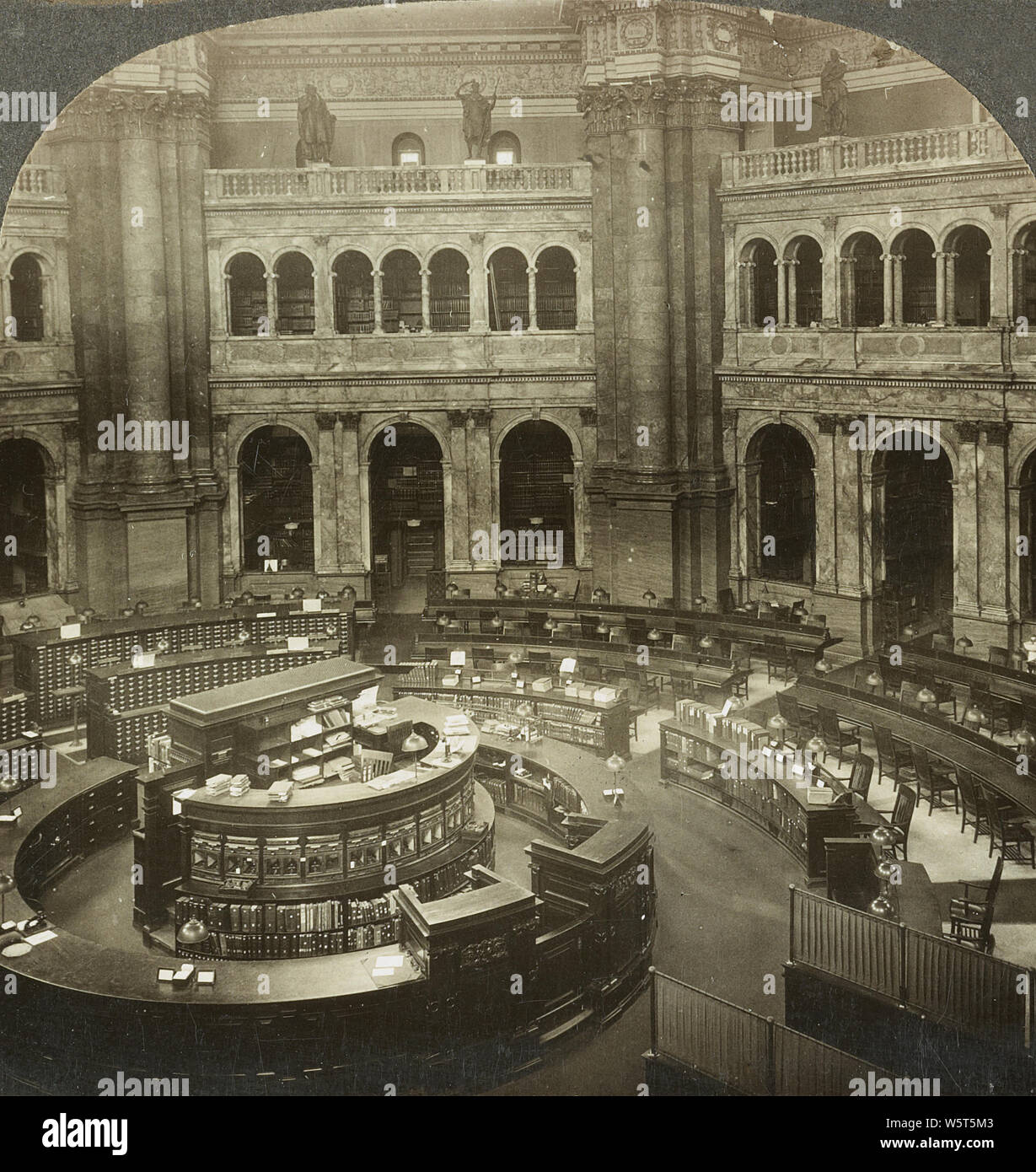 Sala di lettura della Biblioteca del Congresso di Washington, D.C. 1926. Foto Stock