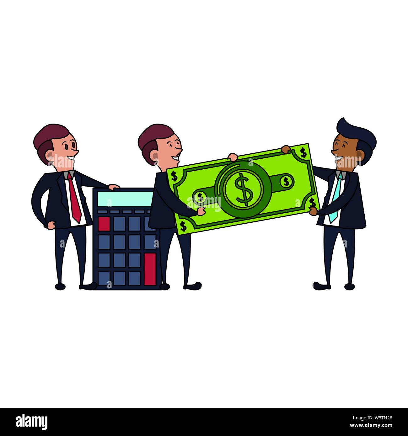 Risparmio di denaro finance banking cartoon Illustrazione Vettoriale