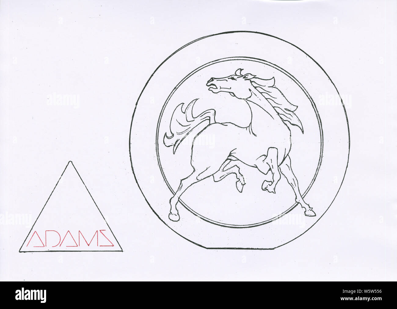 Dennis Adams Logo Cavallo Foto Stock