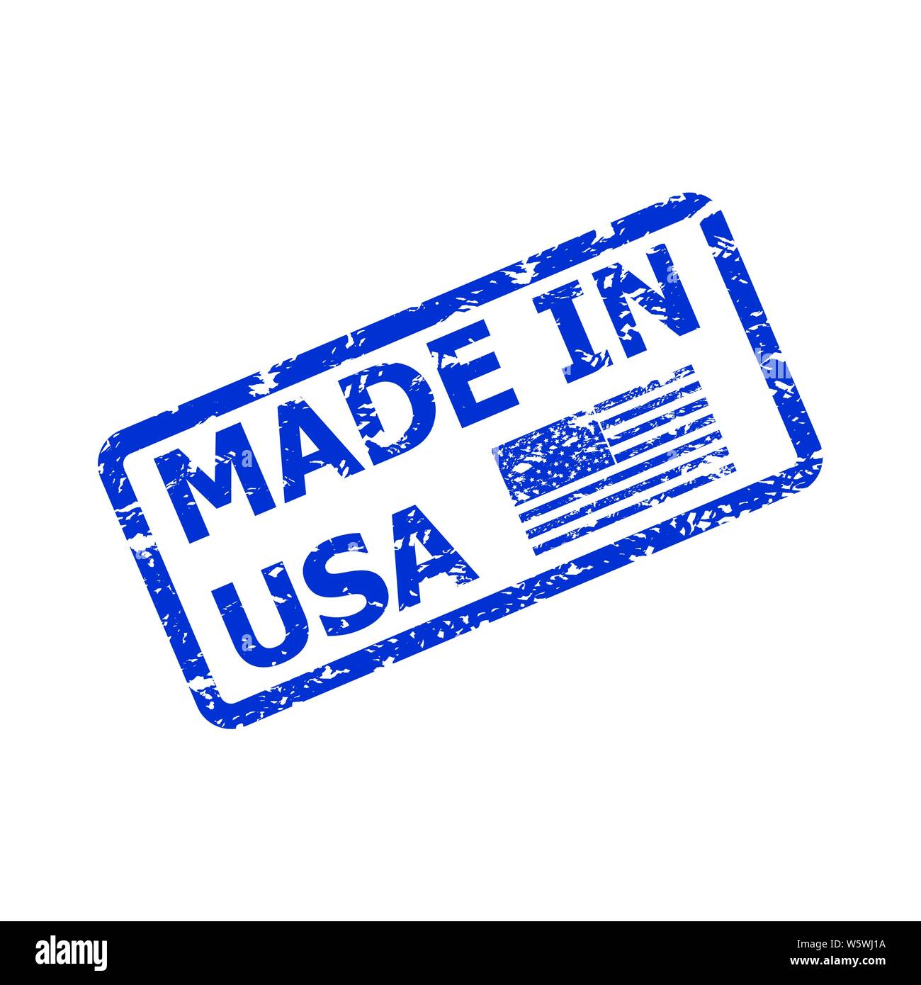 Made in America, prodotto da Stati Uniti d'America, il timbro di gomma sketch. Qualità americana timbro di gomma, vettore di filigrana di fabbricazione, il patriottismo produrre etichetta illust Illustrazione Vettoriale