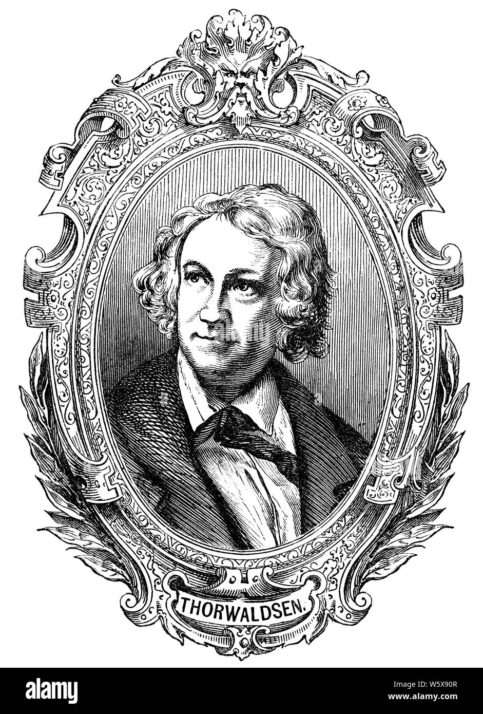 Bertel Thorvaldsen, 1770 - 1844, uno scultore danese Foto Stock