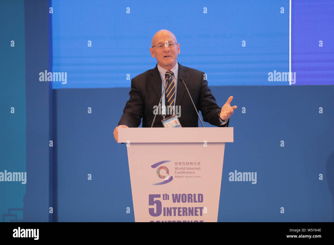 American scienziato computer David Patterson frequenta un sub-forum di 'FinTech e costruzione di un credito sociale Sistema' durante il quinto mondo Internet Foto Stock