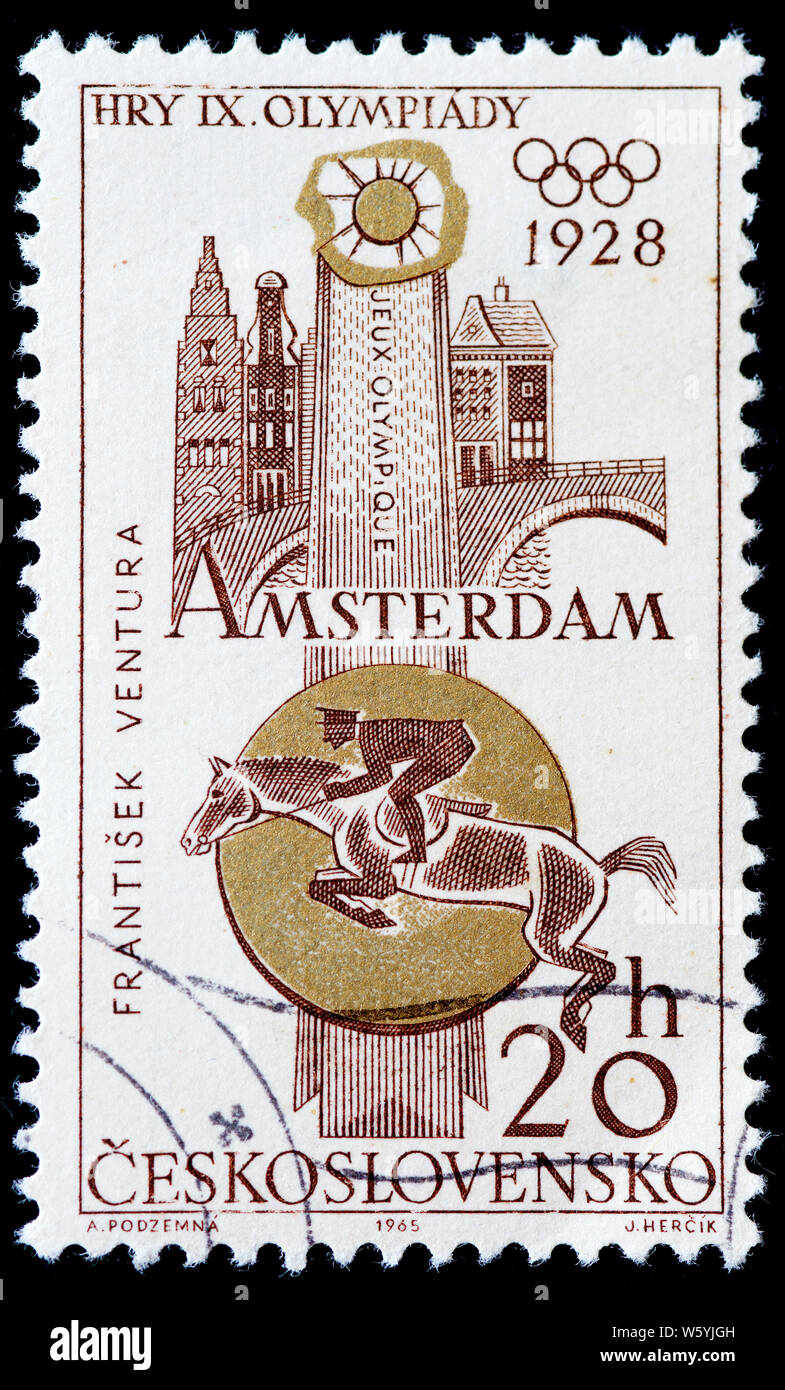 La Cecoslovacchia francobolli - Amsterdam 1928 Foto Stock