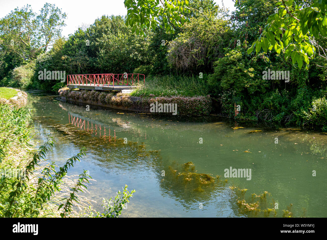 Ponte di Padwick sul Chichester Ship Canal, Chichester, Regno Unito. Foto Stock