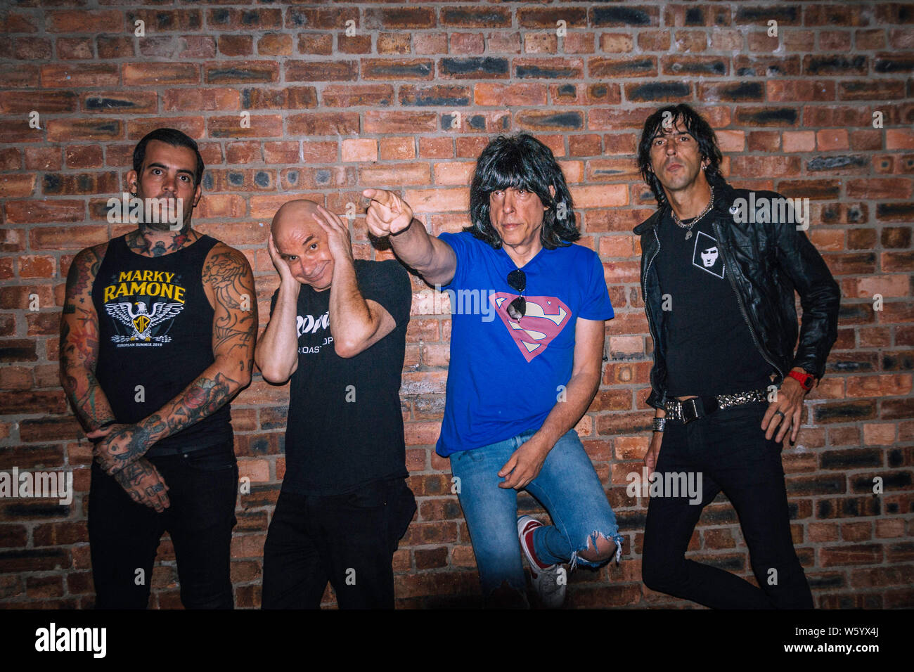 Marky Ramone's Blitzkrieg, Martin Blitz, Greg Hetson, Pela Glasgow 24 Luglio 2019 Foto Stock