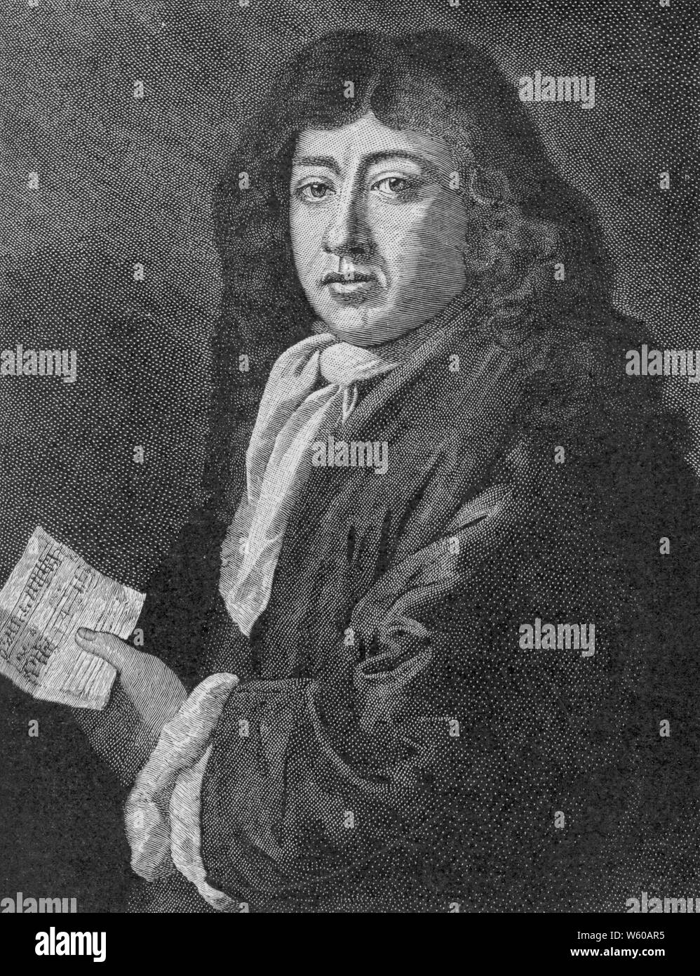 Samuel Pepys (1633-1703), c1666. Dopo John Hayls (1600-1679). Samuel Pepys, amministratore della marina inglese e membro del Parlamento più famoso per il diario che ha tenuto per un decennio, mentre ancora un uomo relativamente giovane. Foto Stock