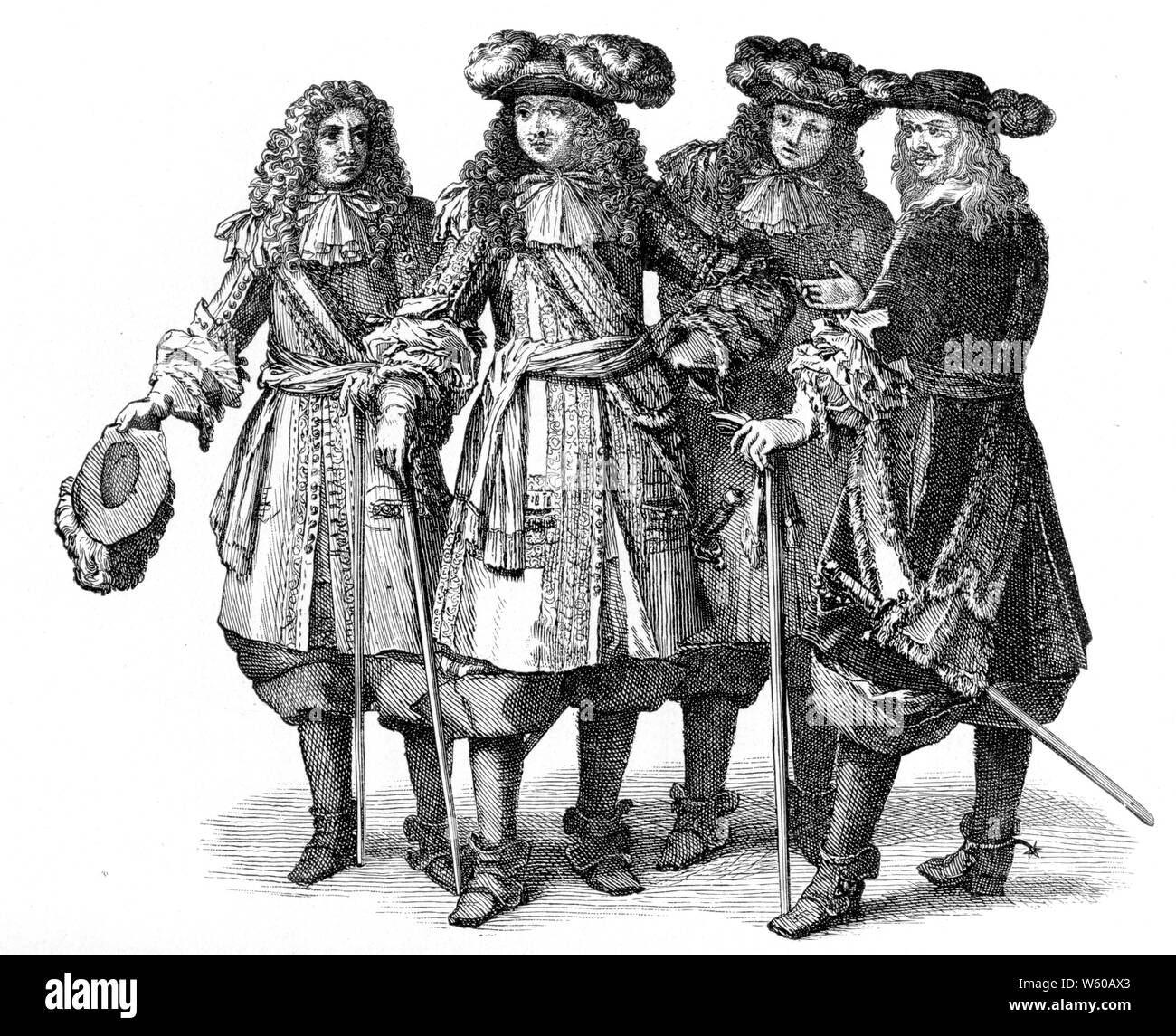 Luigi XIV visitando la fabbrica di Gobelins, 15 ottobre 1667. Dopo Simon Renard de St. André (c1613-1677). Luigi XIV (1638-1715), detto Luigi il Grande (Luigi le Grand) e Re Sole (le Roi Soleil), fu Re di Francia dal 14 maggio 1643 fino alla sua morte nel 1715. Foto Stock