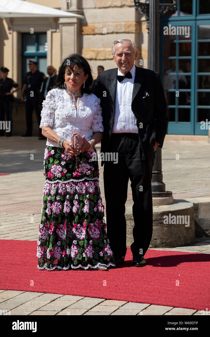 Regine Sixt und Erich Sixt bei der Eröffnung der Richard-Wagner-Festspiele 2019 mit der Premiere der Oper "Tannhäuser' im Bayreuther Festspielhaus. Ba Foto Stock