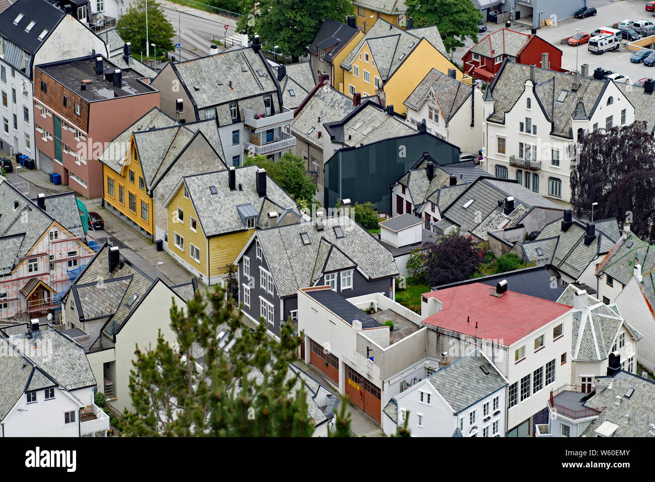 Crociera SILVERSEA Silver Wind a Alesund in Norvegia Foto Stock