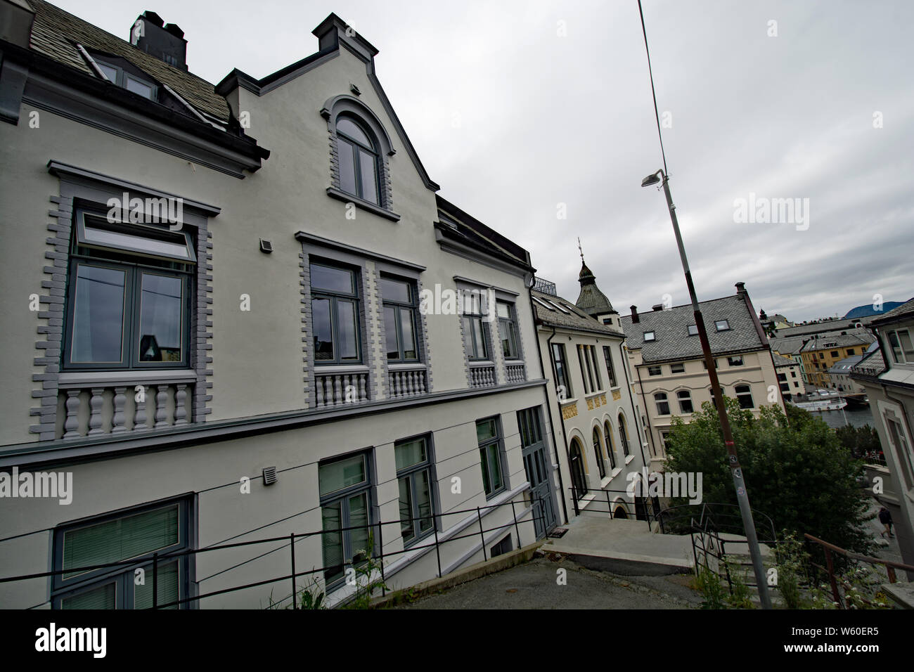 Crociera SILVERSEA Silver Wind a Alesund in Norvegia Foto Stock