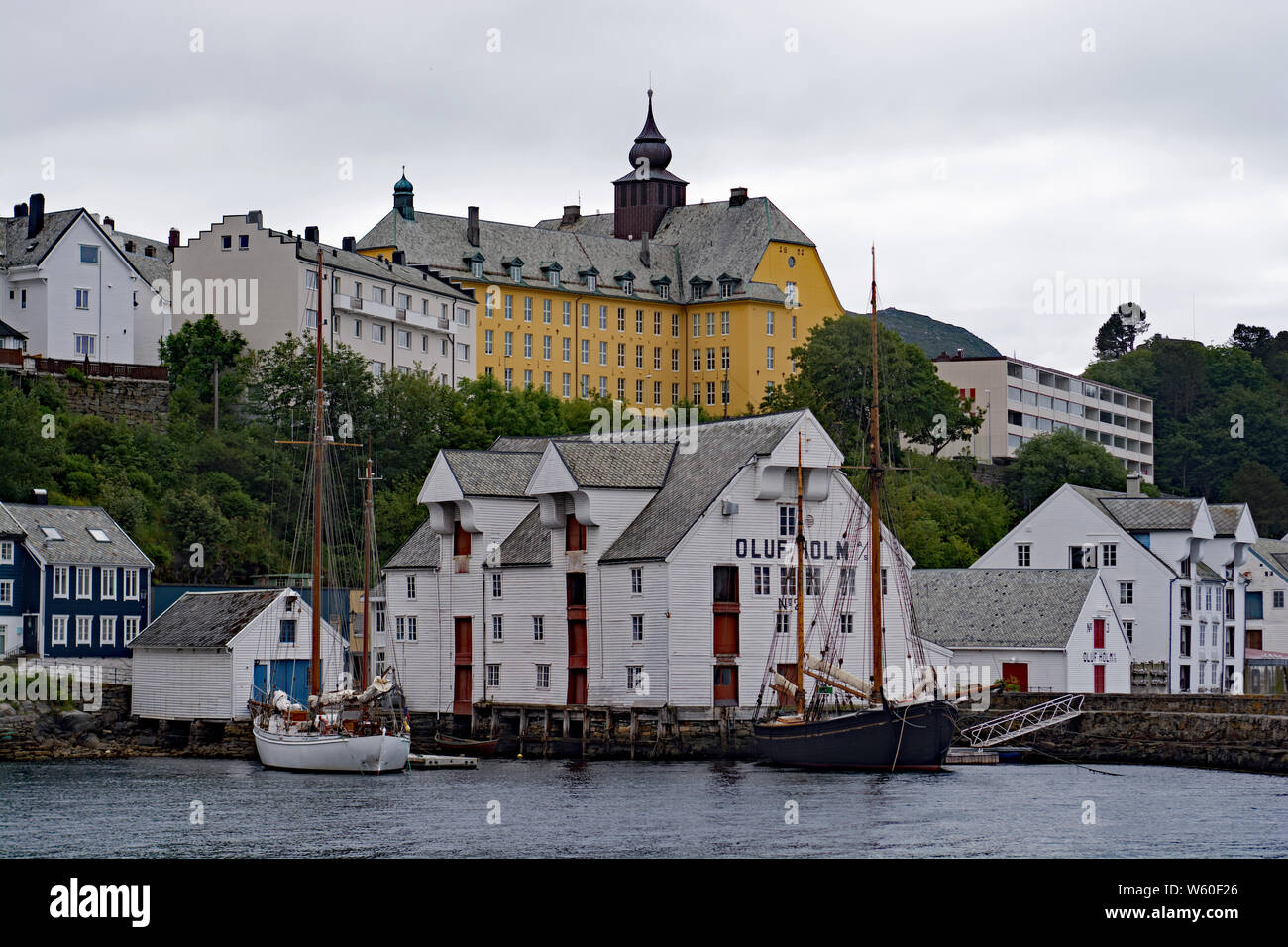 Crociera SILVERSEA Silver Wind a Alesund in Norvegia Foto Stock