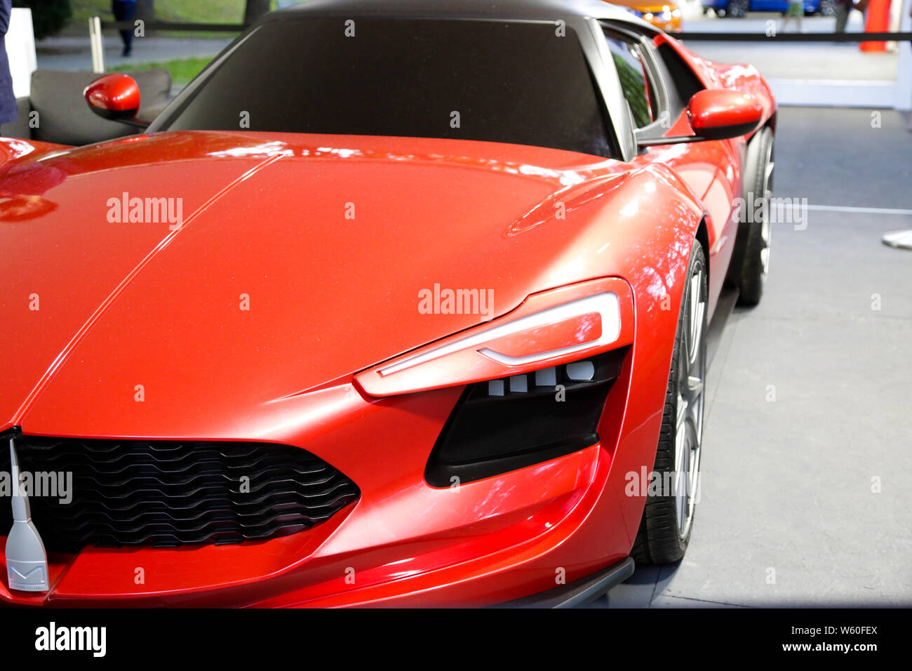 Parco Valentino al Motorshow 2019: mostre di supercars nello storico castello del Valentino, Torino, Piemonte, Italia Foto Stock