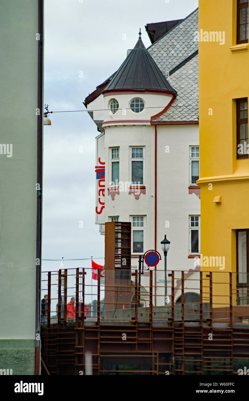 Crociera SILVERSEA Silver Wind a Alesund in Norvegia Foto Stock