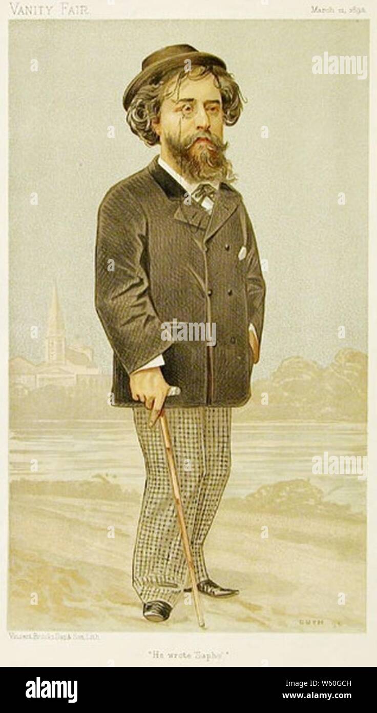 Alphonse Daudet Vanity Fair 11 marzo 1893. Foto Stock