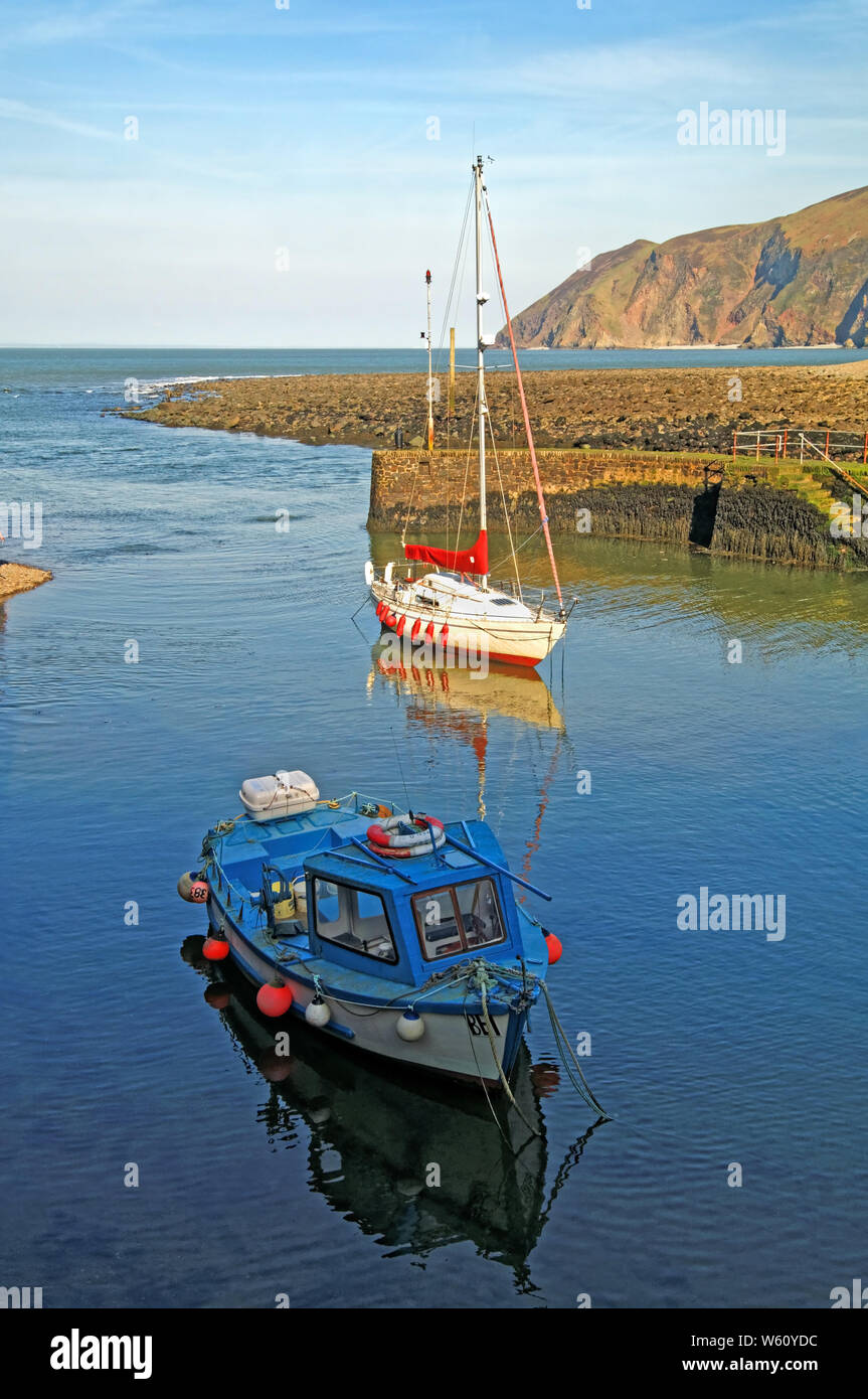 UK,North Devon,Lynmouth Harbour Foto Stock
