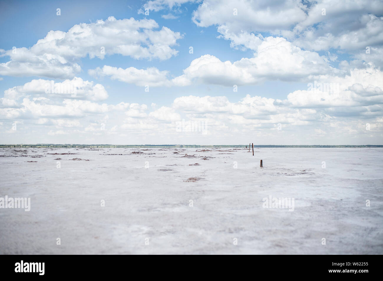 Giornata di sole con nuvole a grandi pianure di sale nel getto, Oklahoma Foto Stock