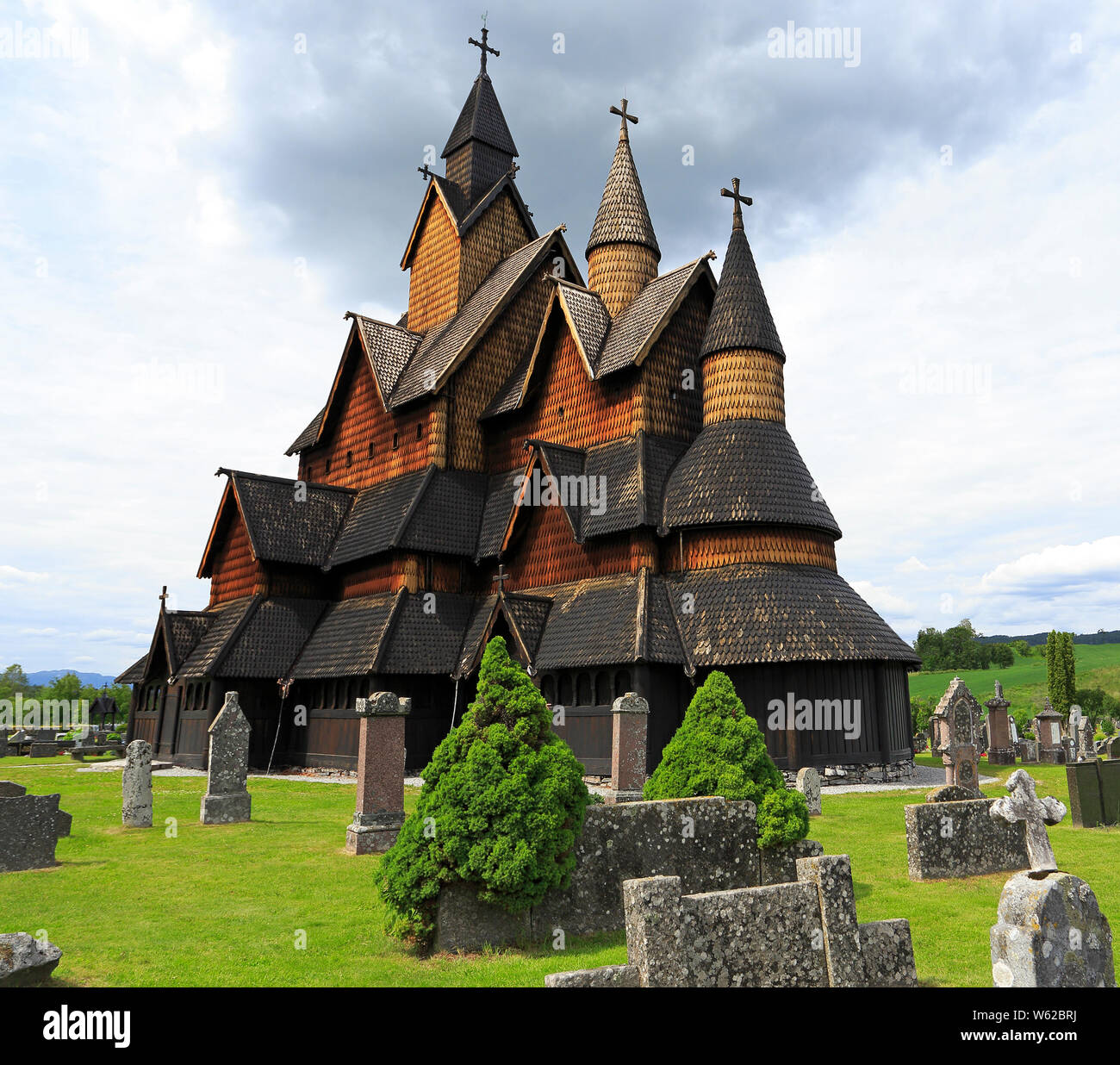 Heddal doga Chiesa, Norvegia Foto Stock