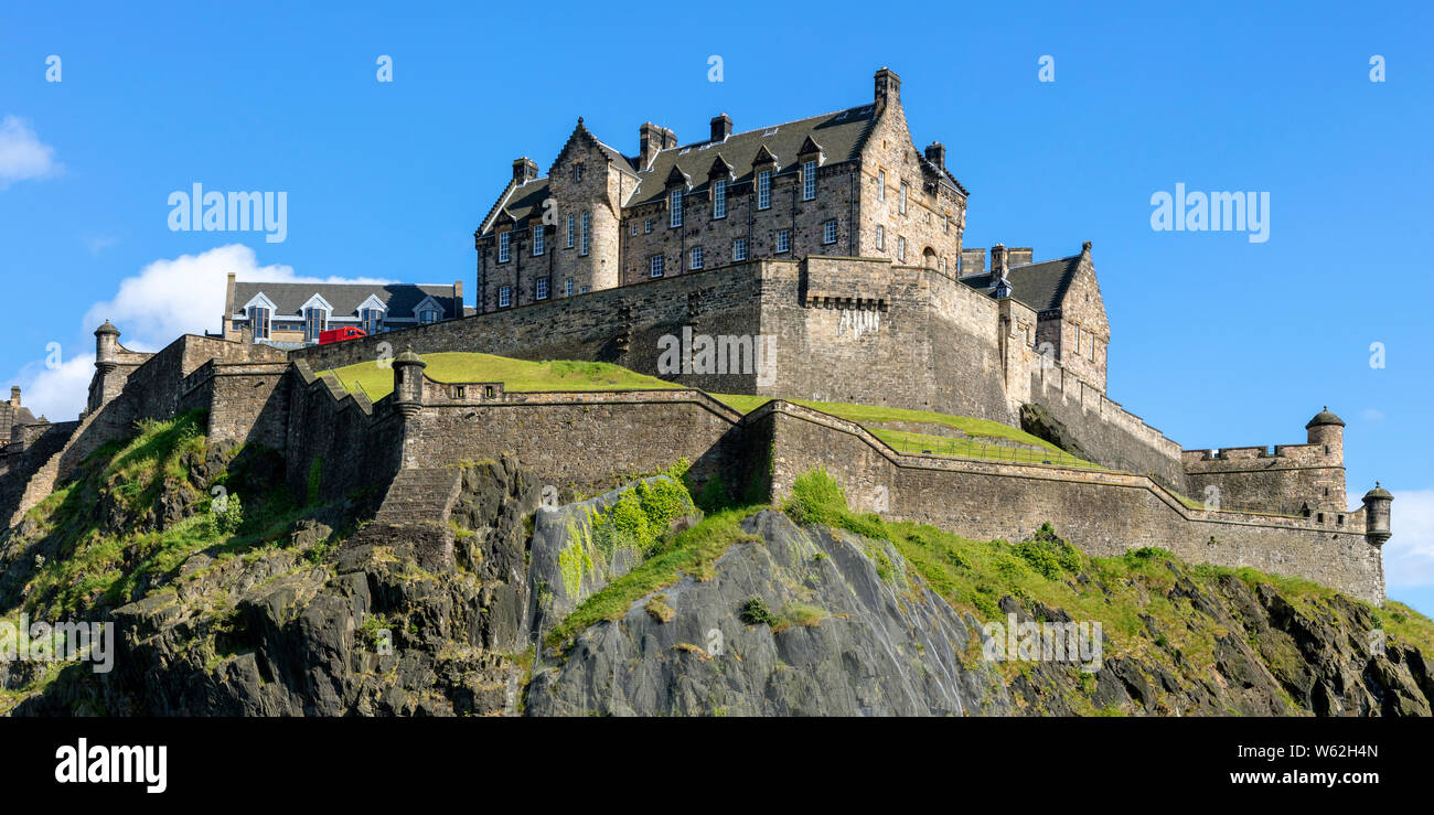 Il Castello di Edimburgo, Edimburgo, Scozia, Regno Unito Foto Stock