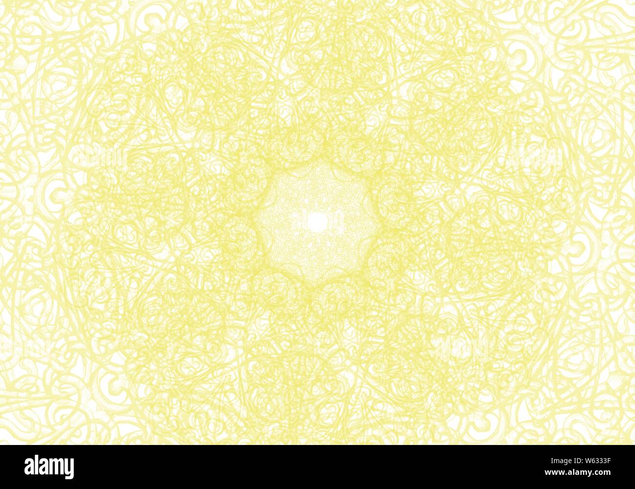 Giallo disegnato a mano vintage floreale arazzo ornamento la configurazione di sfondo Foto Stock