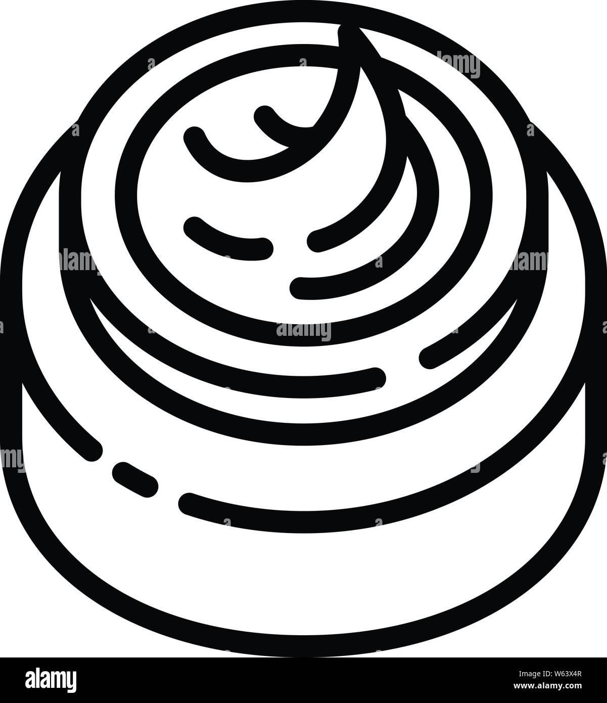 Aloe vera crema icona jar. Delineare aloe vera vasetto di crema icona vettoriali per il web design isolato su sfondo bianco Illustrazione Vettoriale