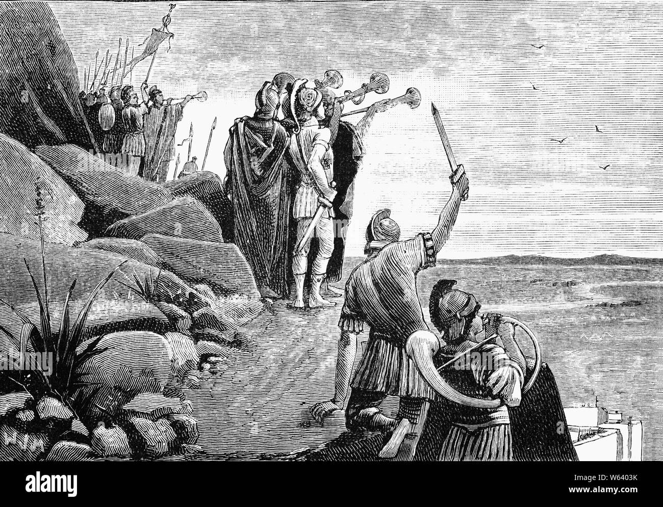 Un incidente durante la guerra Jugurthine che ha avuto luogo a 112-106 BC, tra Roma e Jugurtha di Numidia, un regno sulla costa del nord Africa (ora Algeria). Jugurtha era nipote e adottato il figlio di Micipsa, re di Numidia, a cui successe sul trono, superando i suoi rivali attraverso l assassinio, la guerra e la corruzione. La guerra ha costituito un importante fase nella sottomissione romana del Nord Africa, ma Numidia non è divenuta una provincia romana fino al 46 A.C. In seguito Jugurtha di usurpazione del trono di Numidia, un fedele alleato di Roma poiché le guerre puniche, Roma sentiti in dovere di intervenire Foto Stock