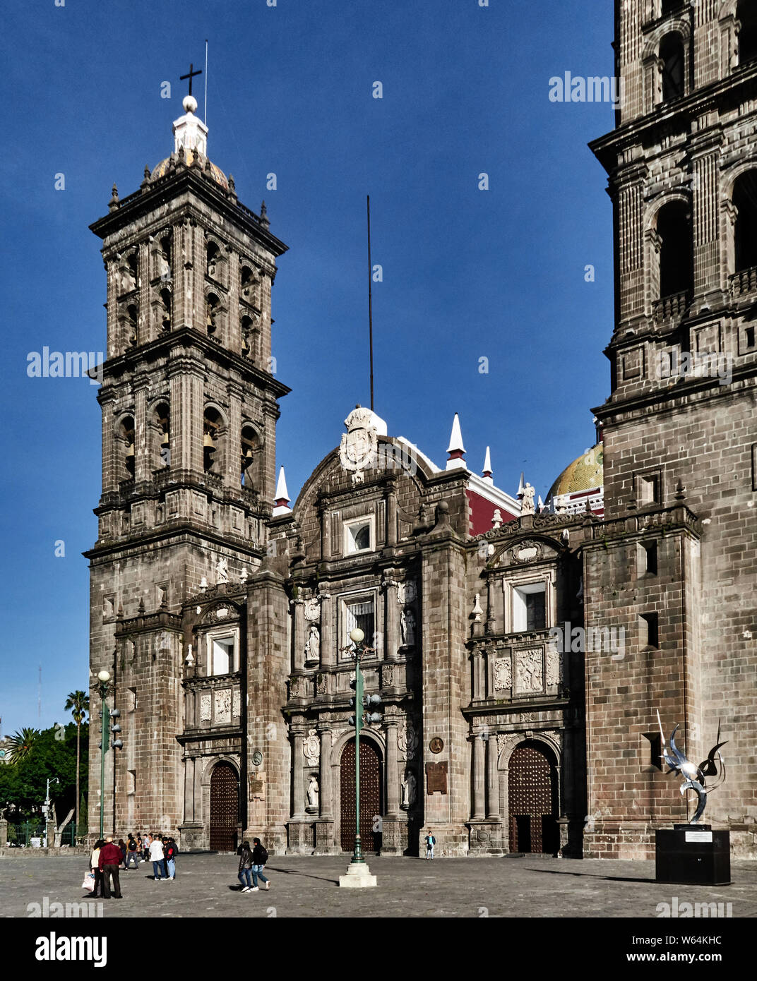 Messico, Puebla de los Angeles,Puebla Cattedrale è una chiesa cattolica romana Foto Stock