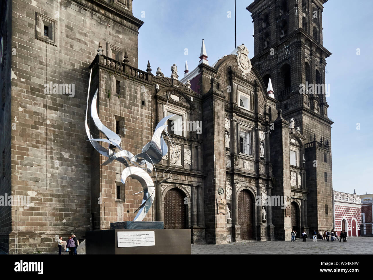 Messico, Puebla de los Angeles,Puebla Cattedrale è una chiesa cattolica romana Foto Stock