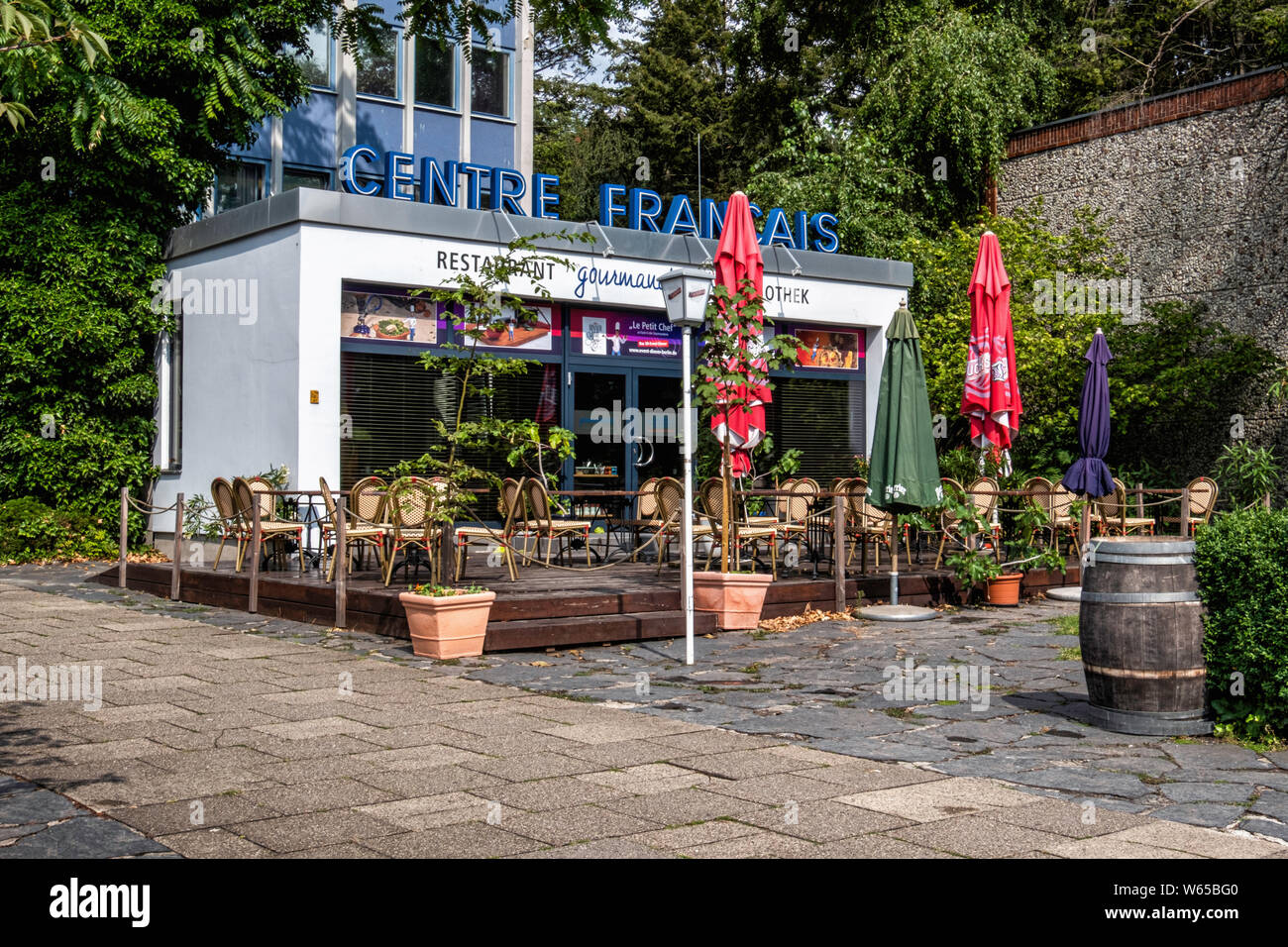 Gourrmanderie ristorante francese al di fuori del Centre Français de Berlin. UnTedesco-francese centro culturale a Wedding-Berlin. Foto Stock