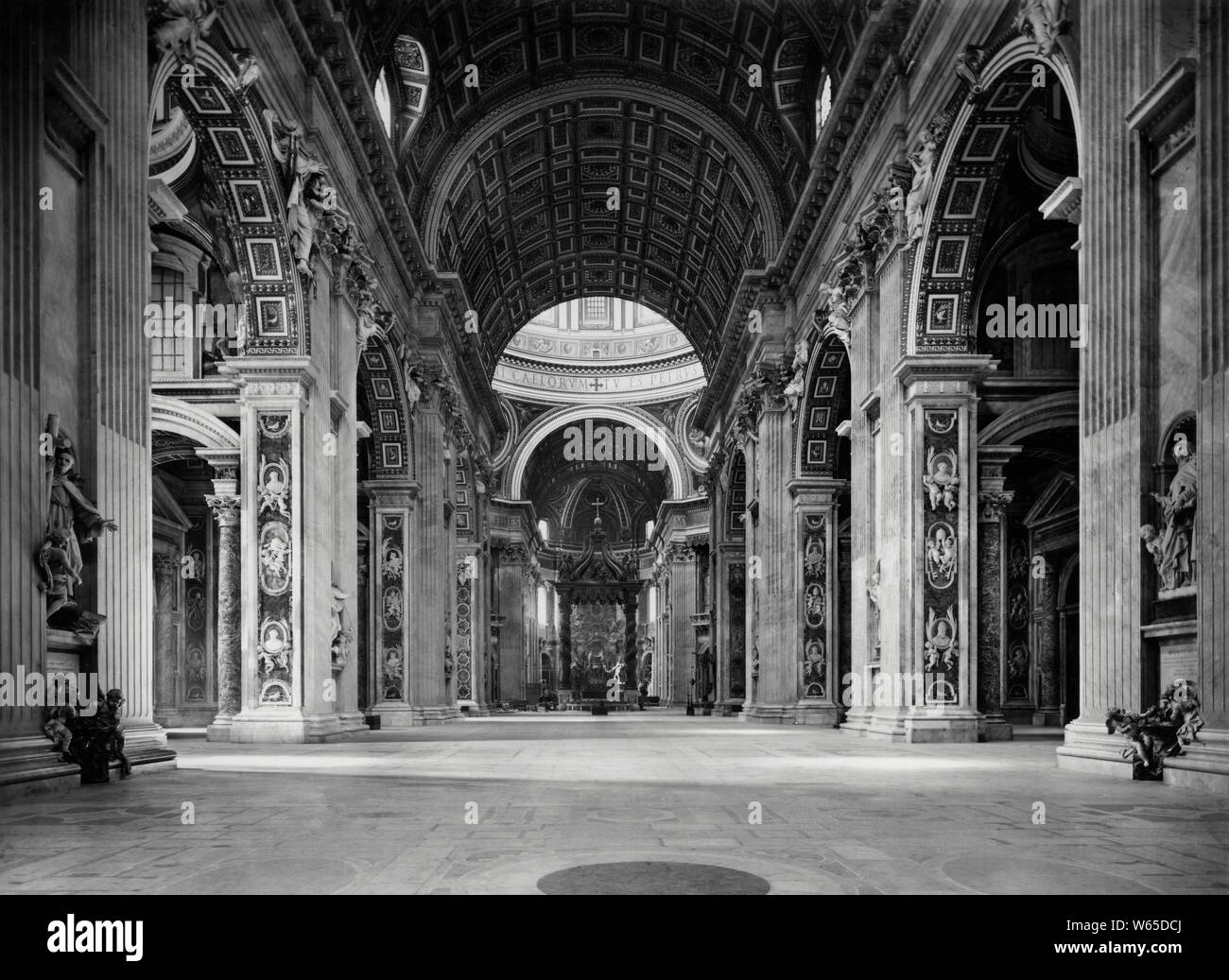 Interno della Basilica di San Pietro, 1930 Foto Stock