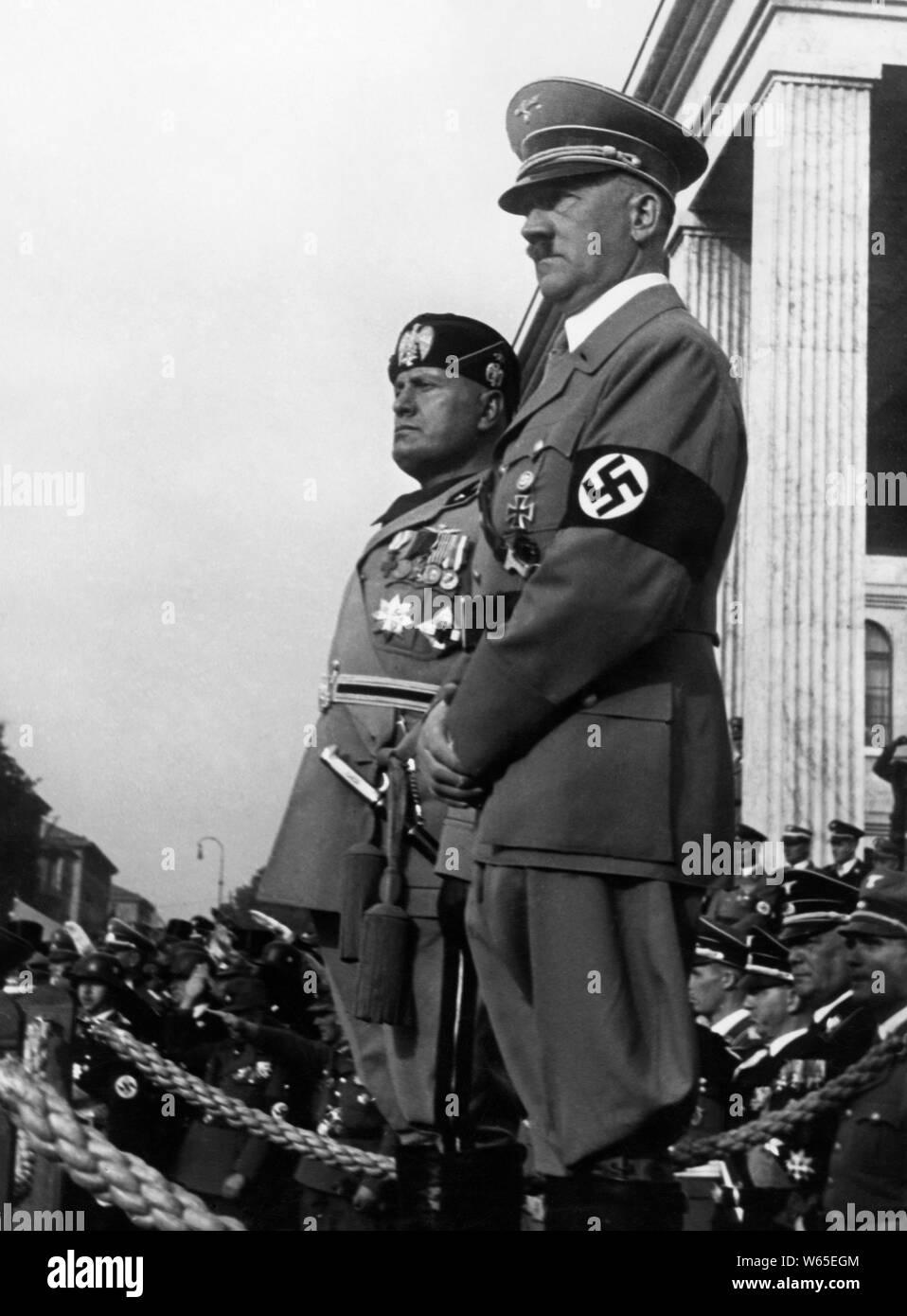 Ritratto di Benito Mussolini e Adolf Hitler, 1940 Foto Stock