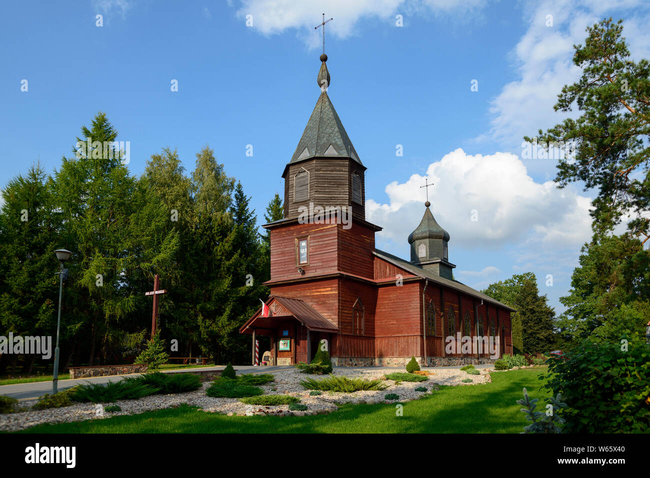 La chiesa, Giby, Podlasie, Polonia Foto Stock