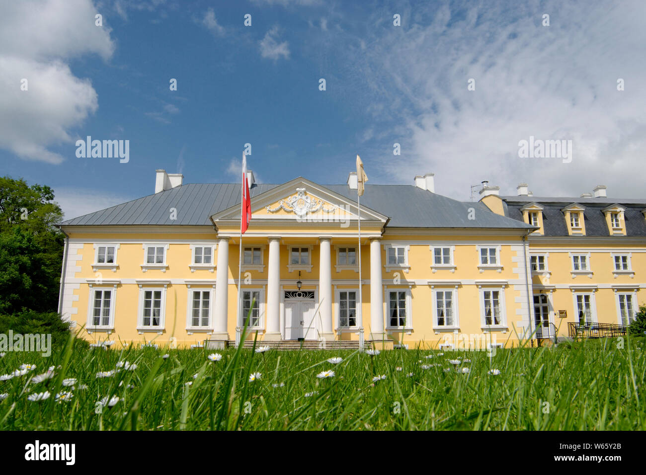 Stut farm, Palace Racot, Polonia Foto Stock