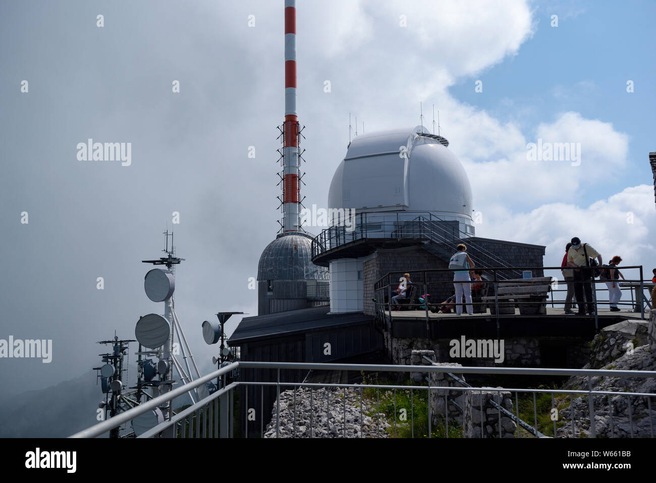 Picco di Wendelstein (1838 m), luglio, Baviera, Germania Foto Stock