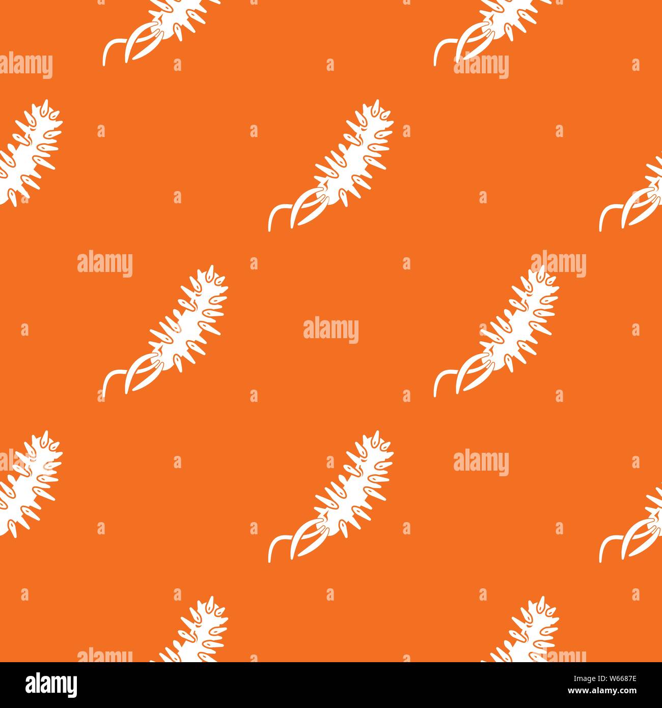 E coli, batteri pattern vector orange Illustrazione Vettoriale