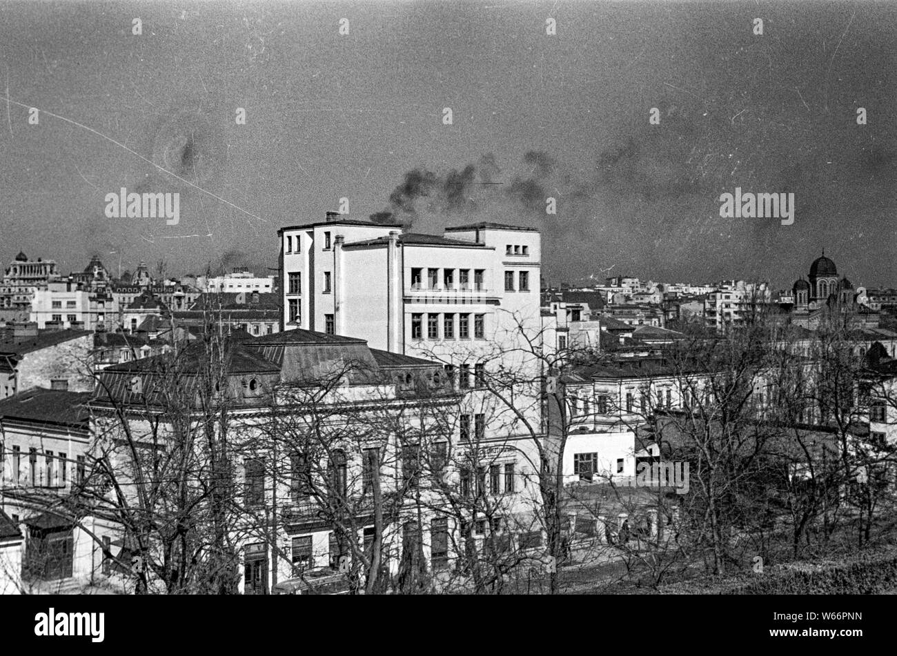 City scape di Bukarest, Romania nel 1942 durante la seconda guerra mondiale 2 Foto Stock