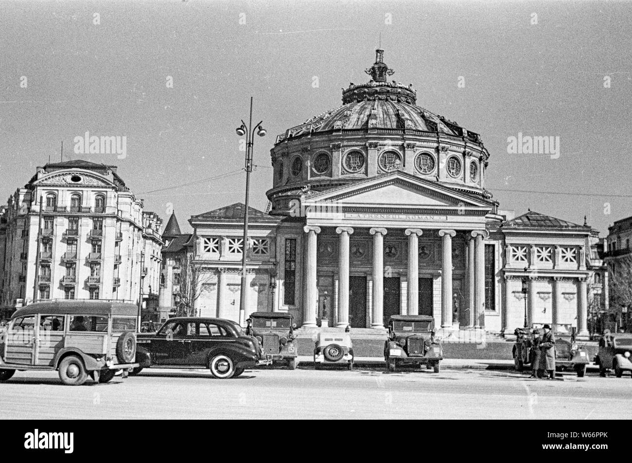 City scape di Bukarest, Romania nel 1942 durante la seconda guerra mondiale 2 Foto Stock
