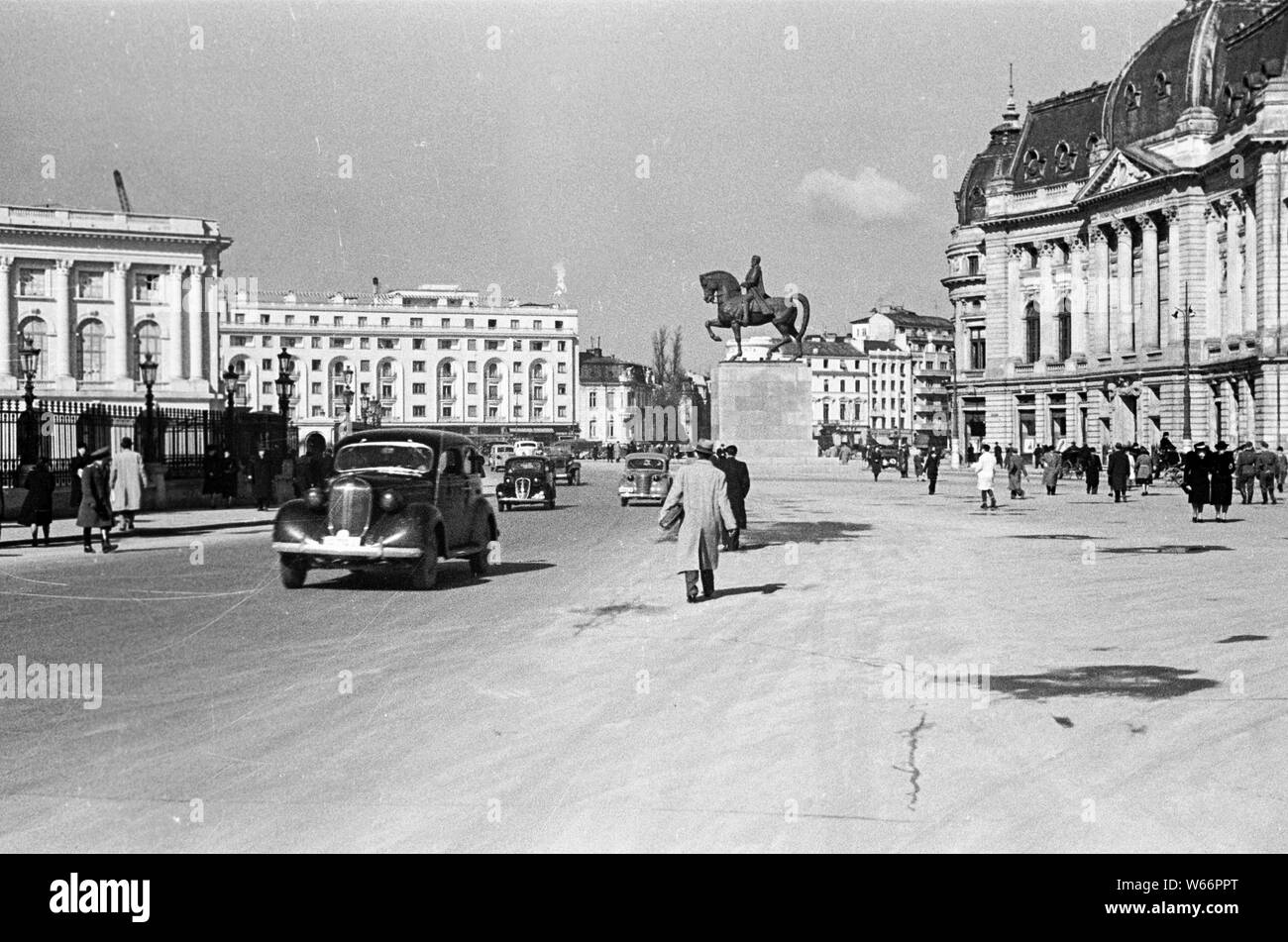 City scape di Bukarest, Romania nel 1942 durante la seconda guerra mondiale 2 Foto Stock