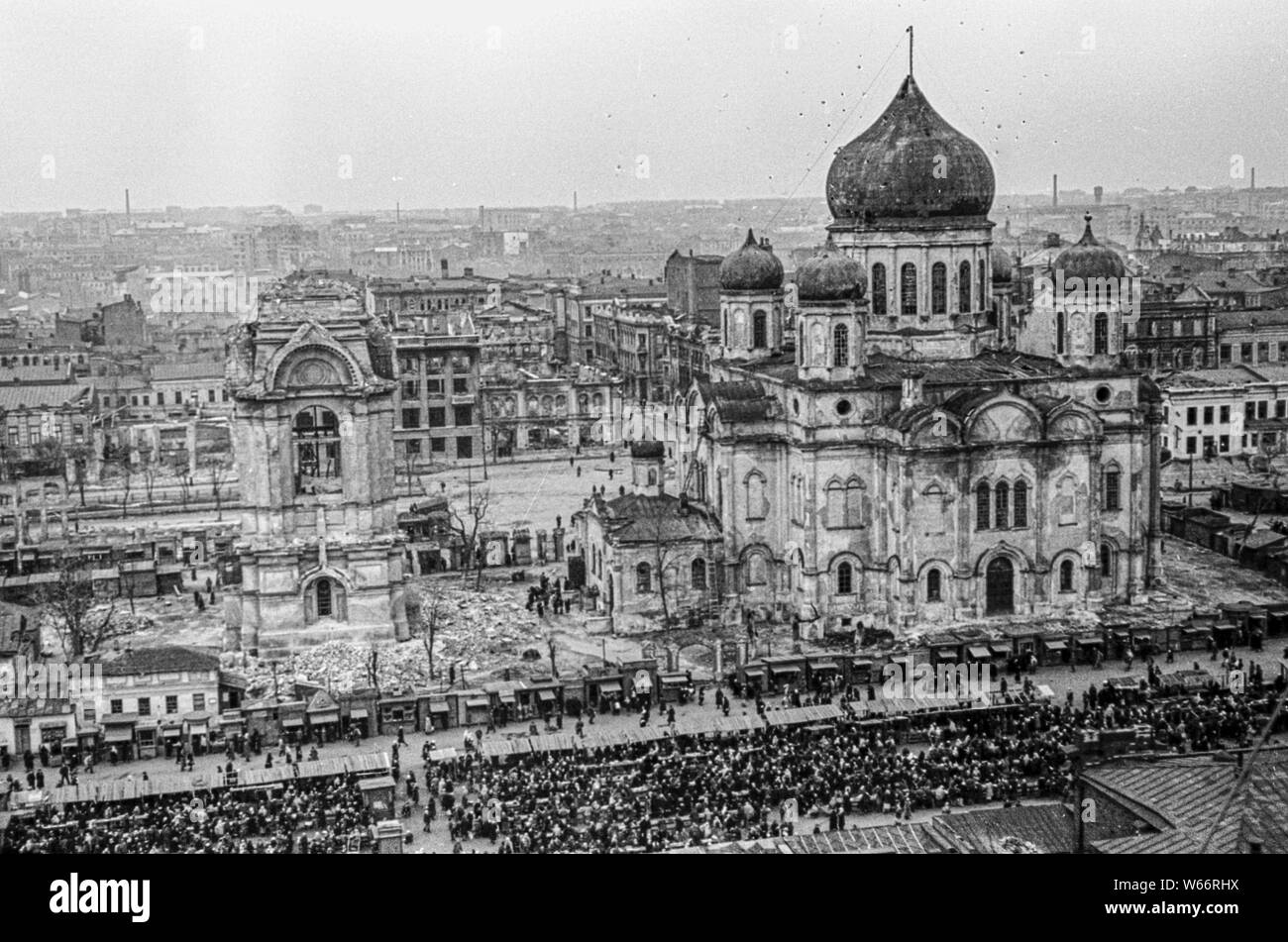 Città distrutta di Rostow al Fiume Don durante l'occupazione tedesca arpuò in Worldwar 2 in inverno 1942/1943 Foto Stock