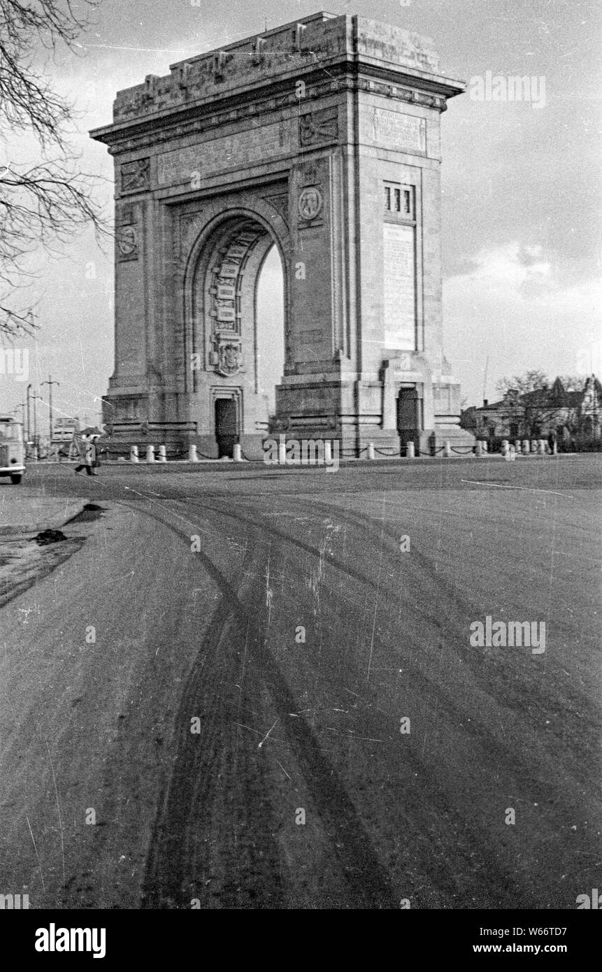 City scape di Bukarest, Romania nel 1942 durante la seconda guerra mondiale 2 Foto Stock