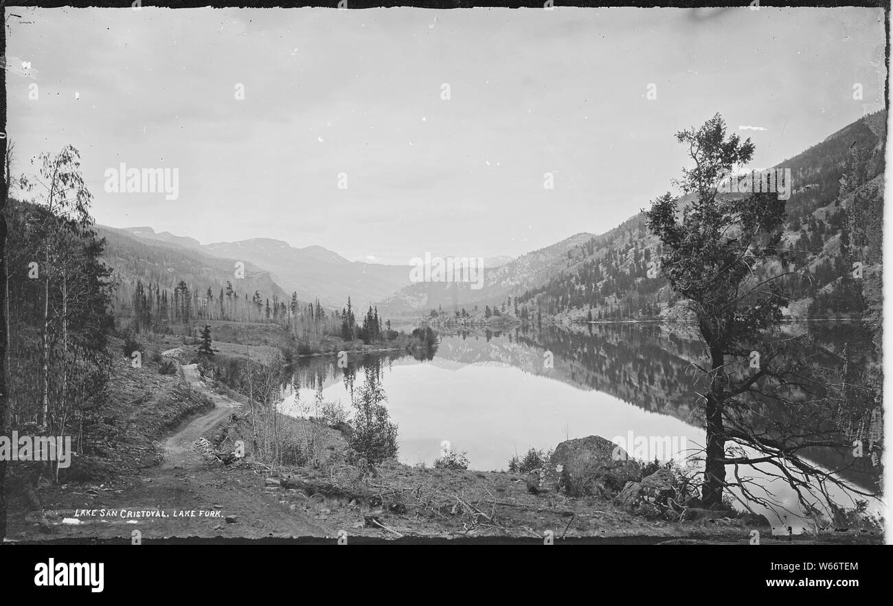 Il lago di San Cristobal, Lago di forcella. San Juan Mountains. San Cristobal quadrangolo. Hinsdale County, Colorado. Foto Stock