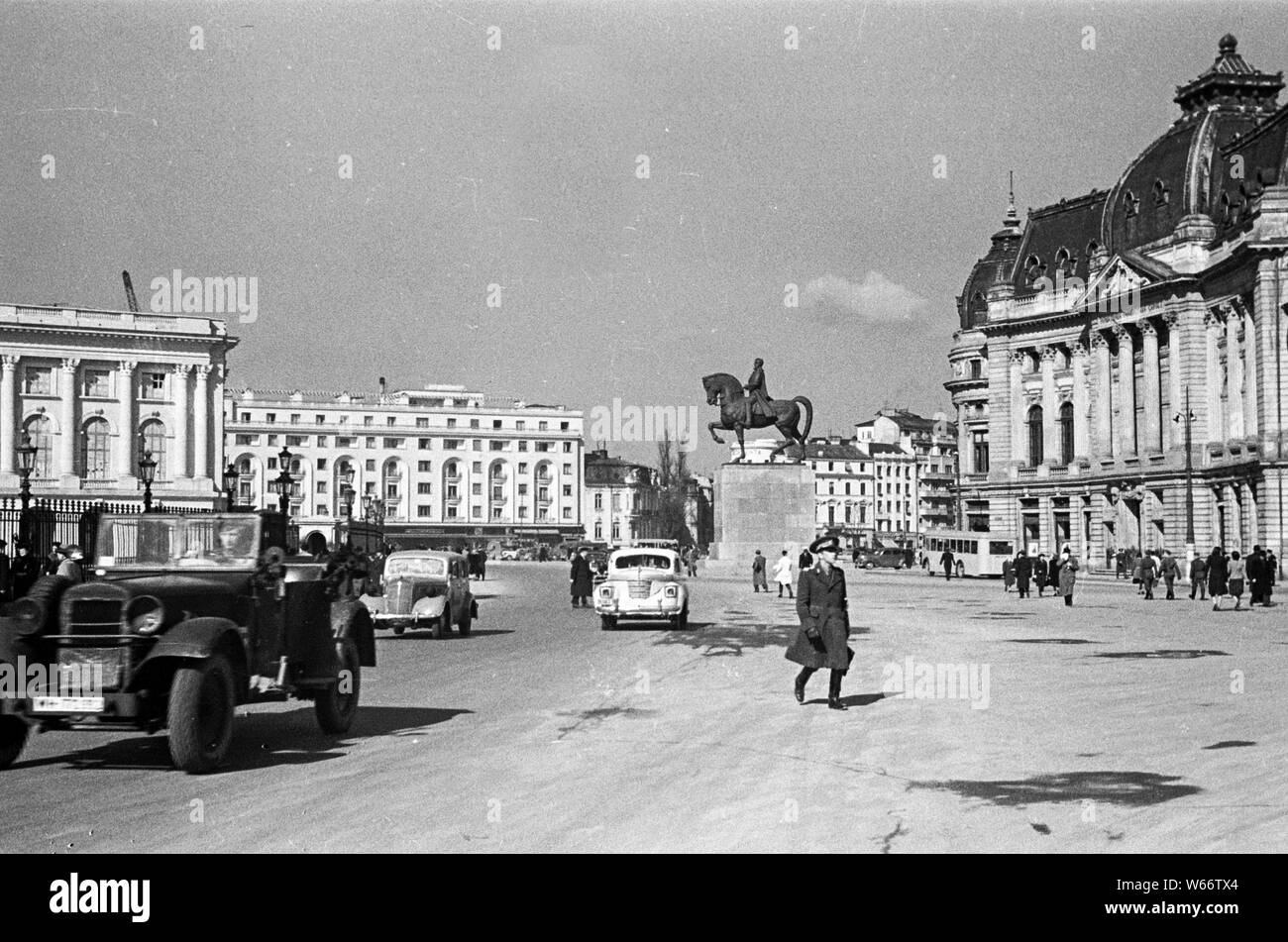 City scape di Bukarest, Romania nel 1942 durante la seconda guerra mondiale 2 Foto Stock