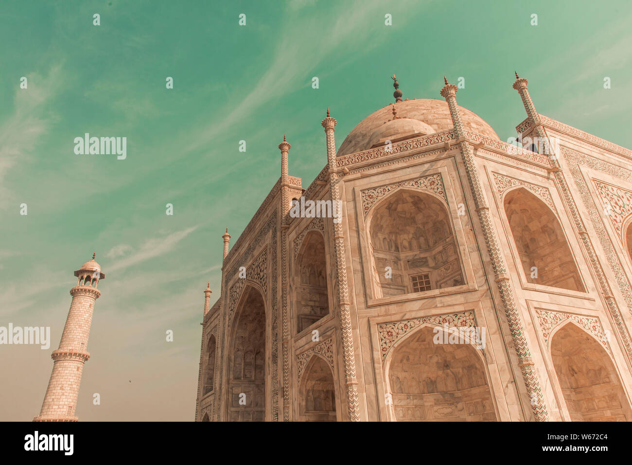 Taj Mahal close up Foto Stock