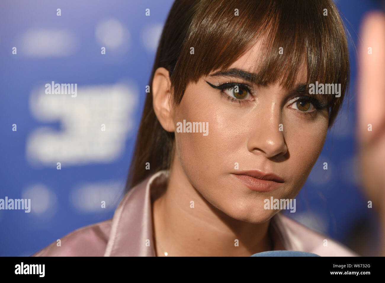 Cantante spagnolo Aitana Ocaña assiste un photocall prima del suo concerto al Teatro Real di Madrid. Foto Stock