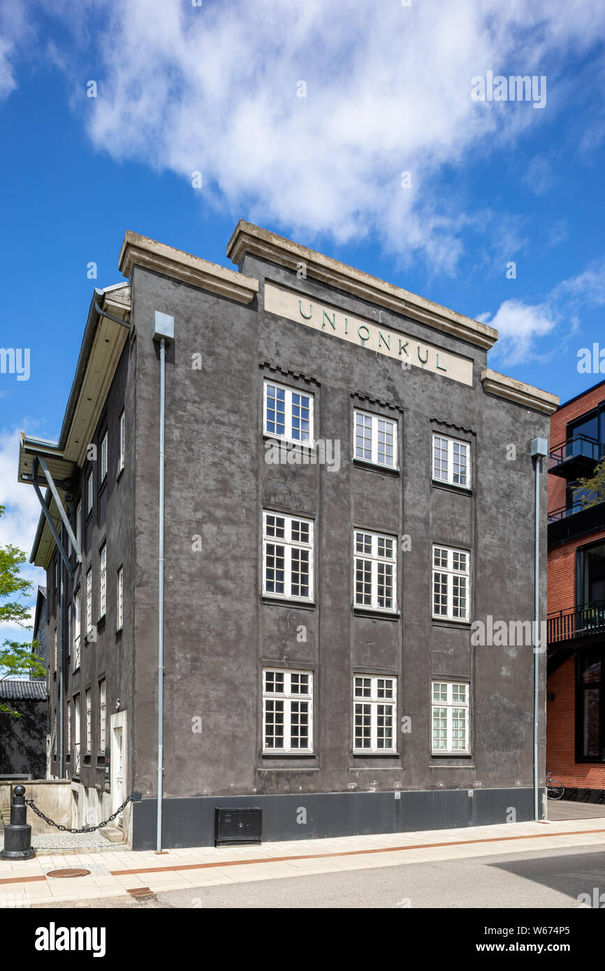 Unionkul edificio, progettato da Holger Lang, 1915, situato in Trelleborggade a Copenaghen il Aarhusgadekvarter Foto Stock