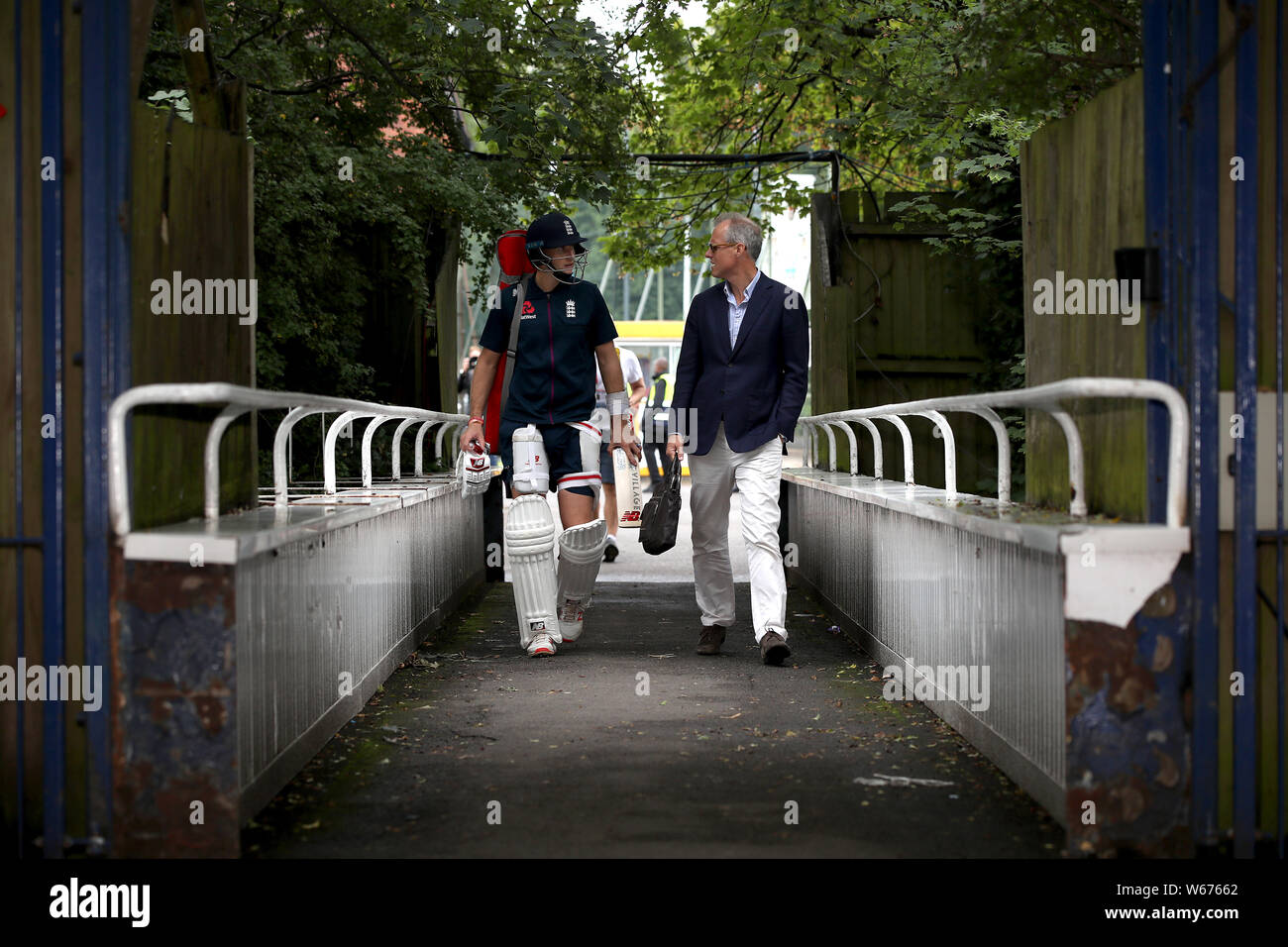 Inghilterra è Joe radice e selettore di Inghilterra ed Smith durante la sessione di reti a Edgbaston, Birmingham. Foto Stock