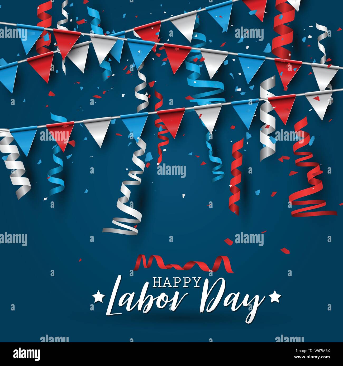 La giornata del lavoro dello sfondo. National American settembre holiday illustrazione. Vettore realistico banner. Illustrazione Vettoriale